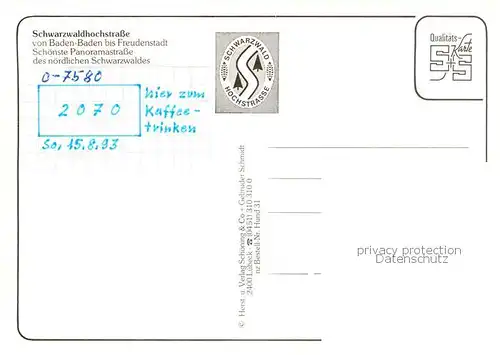 AK / Ansichtskarte  Hundseck_Buehl Hotel Panorama 