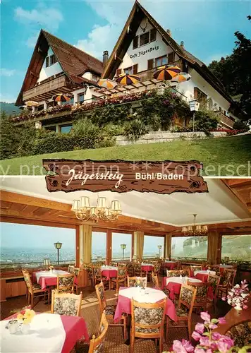 AK / Ansichtskarte 73837488 Buehl_Baden Restaurant Cafe Jaegersteig Gastraum Buehl_Baden