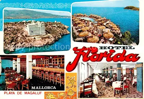 AK / Ansichtskarte 73837535 Magaluf_Magalluf_Mallorca Hotel Florida Gastraeume Bar Fliegeraufnahme 