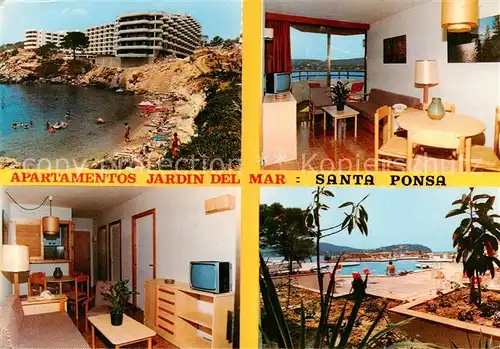 AK / Ansichtskarte 73837540 Santa_Ponsa_Mallorca_Islas_Baleares Apartamentos Jardin del Mar Ses Rotes Velles Santa_Ponsa