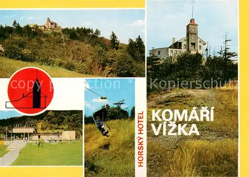 AK / Ansichtskarte 73837569 Komari_Vizka_CZ Horsky Hotel Panorama Sessellift 