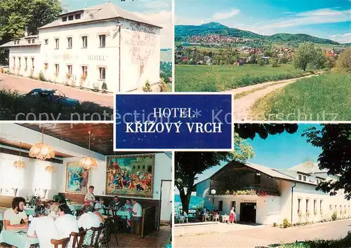 AK / Ansichtskarte 73837582 Jiretin_pod_Jedlovouk_St_Georgenthal_CZ Hotel Krizovy Vrch Gastraum Panorama 