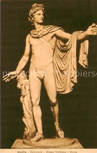 AK / Ansichtskarte Skulpturen Apollo Belvedere Museo Vaticana Roma 