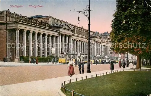 AK / Ansichtskarte Strassenbahn Stuttgart Koenigsbau 