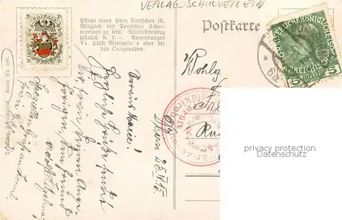 AK / Ansichtskarte Verlag_Schulverein_Nr. Nr 460 Deutscher Schulverein 1880 