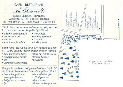 AK / Ansichtskarte Banneux_Belgie Cafe Restaurant La Charmille  