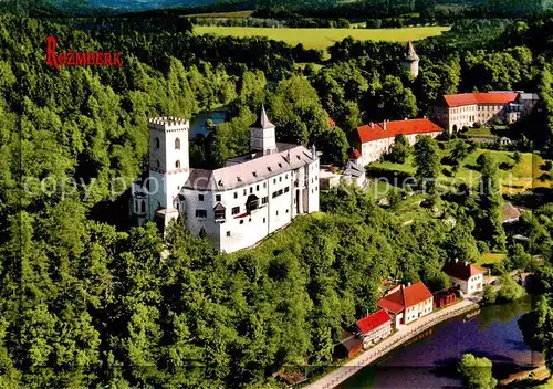 AK / Ansichtskarte Rozmberk_nad_Vltavou_Rosenberg_Boehmen Schloss Fliegeraufnahme 