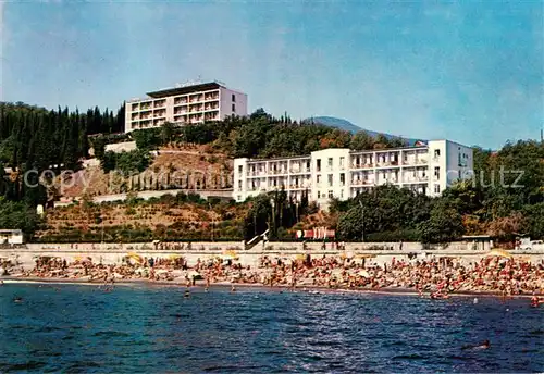 AK / Ansichtskarte Alushta_Krim_Crimea Beach in the Workers Corner 