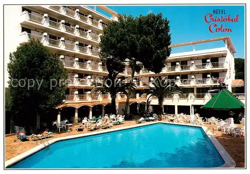 AK / Ansichtskarte Playa_de_Palma_Mallorca Hotel Cristobal Colon Piscina Playa_de_Palma_Mallorca