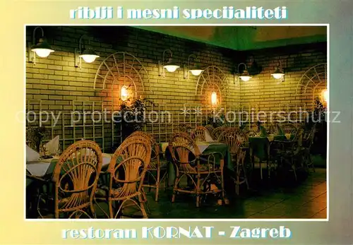 AK / Ansichtskarte Zagreb_Agram_Croatia Restoran Kornat  
