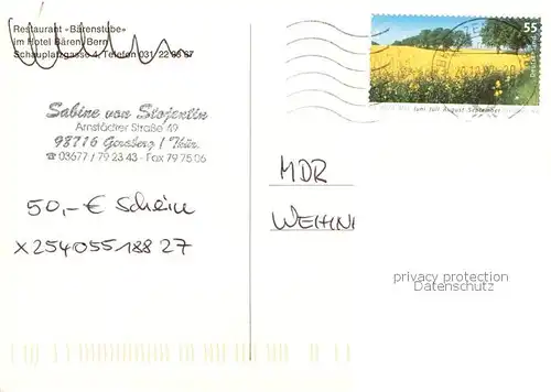 AK / Ansichtskarte Bern_BE Restaurant Baerenstube Bern_BE