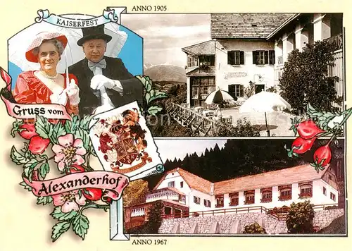 AK / Ansichtskarte Millstatt_Millstaettersee Hotel Restaurant Alexanderhof Anno 1905 und 1967 Millstatt_Millstaettersee