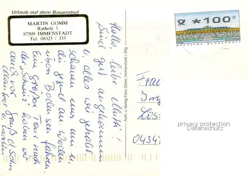 AK / Ansichtskarte Immenstadt_Allgaeu Bauernhof Panorama Immenstadt_Allgaeu