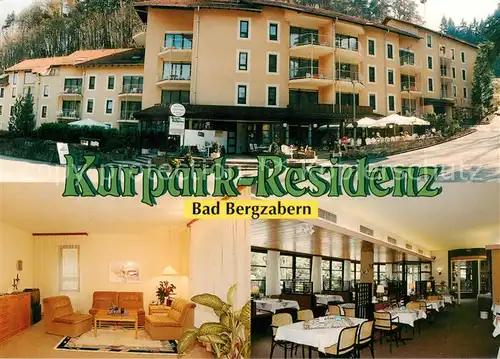 AK / Ansichtskarte Bad_Bergzabern Kurpark Residenz Zimmer Speisesaal Bad_Bergzabern