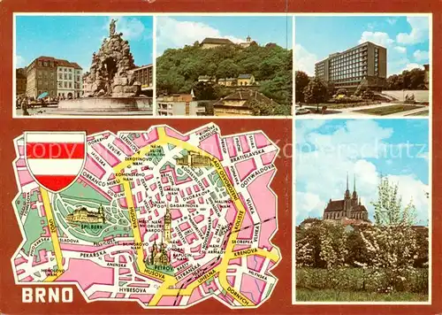 AK / Ansichtskarte Brno_Bruenn_CZ Namesti 25 unora Spilberk Hotel International Petrov 