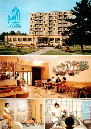 AK / Ansichtskarte Hodonin_Goeding_CZ Lazne Hodonin V lazenske lecebne se leci jodobromovymi vodami chronicke zanet pohyboveho ustroji a arterioskleroticke postizeni velkych cev 