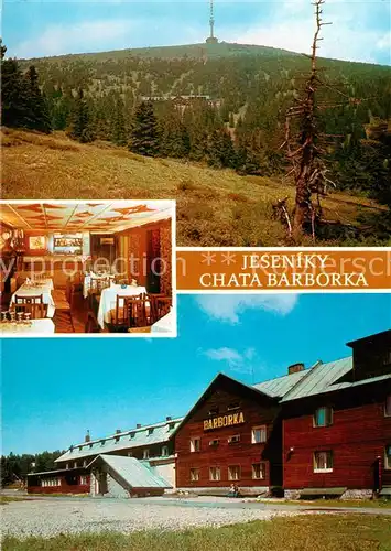 AK / Ansichtskarte Jeseniky_Freiwaldau_CZ Chata Barborka Gaststube Panorama 