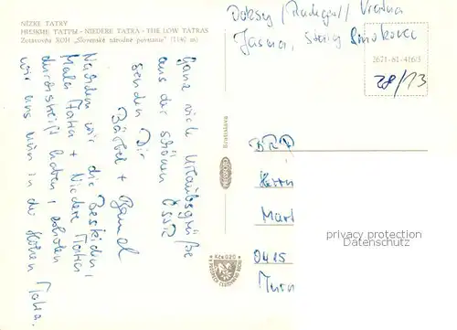 AK / Ansichtskarte Nizke_Tatry_Slovakia Zotavovna ROH Slovenske narodne povstanie 