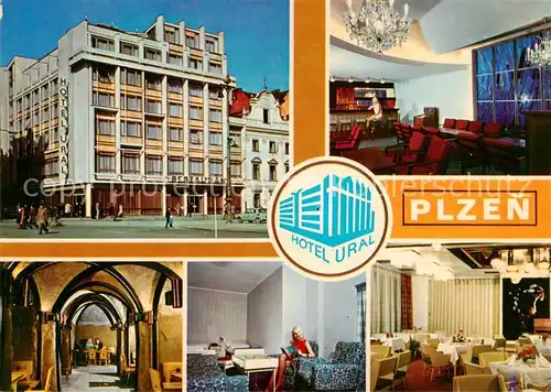 AK / Ansichtskarte Plzen_Pilsen_CZ Hotel Ural Gastraeume Bar 