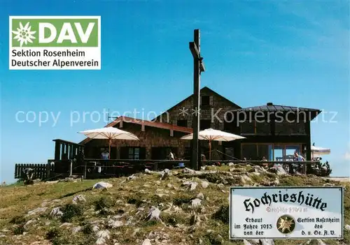 AK / Ansichtskarte Hochrieshuette_Hochriesshuette_1569m_Rosenheim Ansicht 