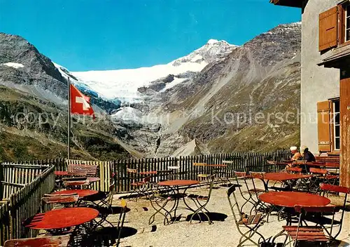 AK / Ansichtskarte Alp_Gruem Restaurant Belvedere mit Paluegletscher Alp_Gruem