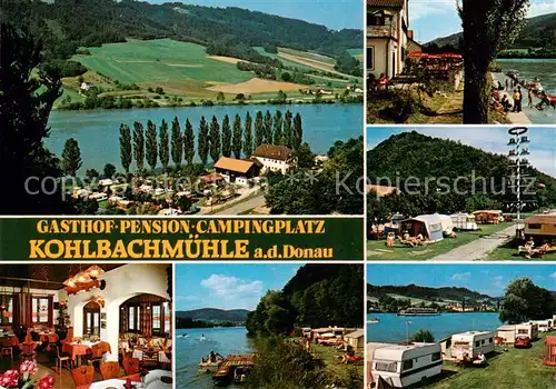 AK / Ansichtskarte Untergriesbach_Niederbayern Gasthof Pension Campingplatz Kohlbachmuehle Donaupartien Gaststube Untergriesbach