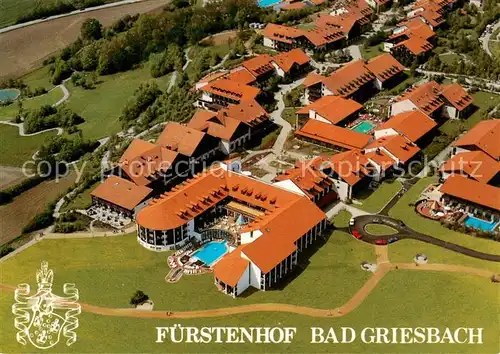 AK / Ansichtskarte Bad_Griesbach_Rottal Hotel Fuerstenhof mit Kurgebiet Fliegeraufnahme Bad_Griesbach_Rottal