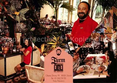 AK / Ansichtskarte Zuerich_ZH Turm Restaurant Gastraum Bar Zuerich_ZH