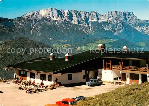 AK / Ansichtskarte Berchtesgaden Berggaststaette Oberahornkaser mit Untersberg Berchtesgaden