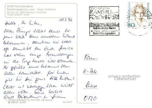 AK / Ansichtskarte Ramsau__Berchtesgaden CVJM Freizeitzentrum Panorama 