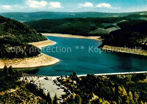 AK / Ansichtskarte Osterode_Harz Soesetalsperre Vogelsang Betriebe Fliegeraufnahme Osterode_Harz