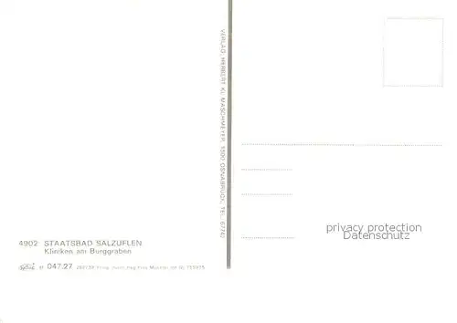 AK / Ansichtskarte Bad_Salzuflen Kliniken am Burggraben Fliegeraufnahme Bad_Salzuflen