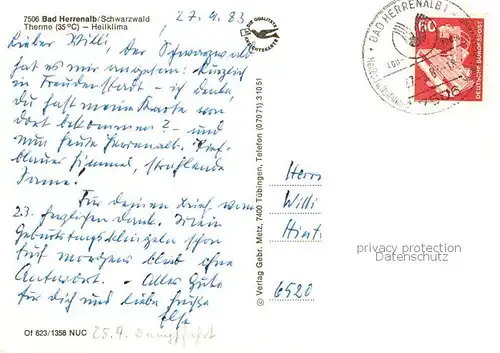 AK / Ansichtskarte Bad_Herrenalb Fliegeraufnahme Bad_Herrenalb