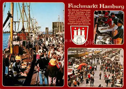 AK / Ansichtskarte Hamburg Fischmarkt Fischverkauf vom Kutter Hamburg