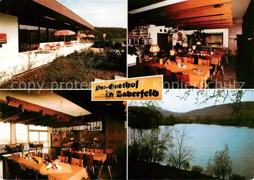 AK / Ansichtskarte Zaberfeld Cafe Restaurant See Gasthof Zaberfeld Gastraeume Seepartie Zaberfeld