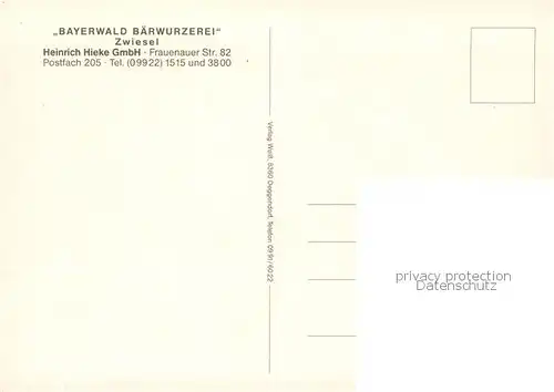 AK / Ansichtskarte Zwiesel__Niederbayern Bayerwald Baerwurzerei Zwiesel Probierstube Destillierblase Panorama 