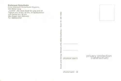 AK / Ansichtskarte Grafenau_Niederbayern Panorama Grafenauer Rutschbahn Grafenau Niederbayern