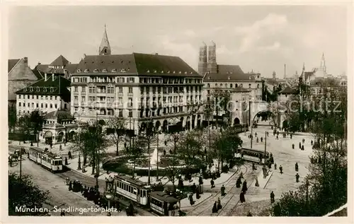 AK / Ansichtskarte  Strassenbahn Muenchen Sendlingertorplatz  