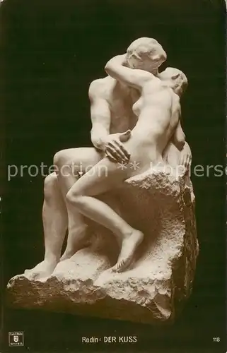 AK / Ansichtskarte 73837925 Skulpturen FOW Nr.18 Rodin Der Kuss 
