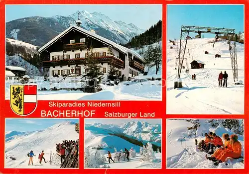 AK / Ansichtskarte 73837983 Niedernsill Bacherhof Skiparadies Alpen Niedernsill