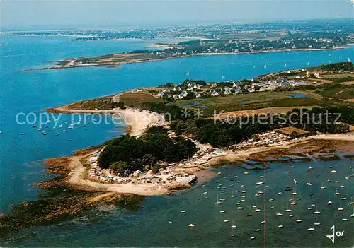 AK / Ansichtskarte  Saint-Philibert_Morbihan La plage du fort et le camping vue aérienne Saint-Philibert Morbihan