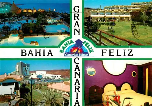 AK / Ansichtskarte  San_Agustin_Gran_Canaria Urbanizacion Bahia Feliz Ferienanlage Hotels Swimming Pool San_Agustin_Gran_Canaria