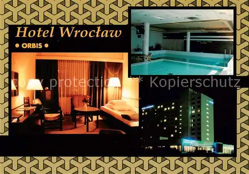 AK / Ansichtskarte  Wroclaw Hotel Wroclaw Hotelzimmer Hallenbad Wroclaw