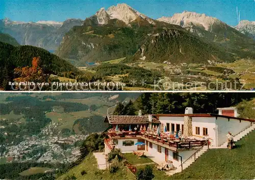 AK / Ansichtskarte 73838098 Berchtesgaden Panorama Gasthaus Cafe Graflhoehe Berchtesgaden