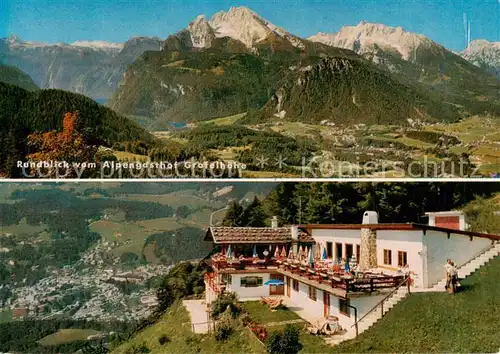 AK / Ansichtskarte  Berchtesgaden Panorama Gasthaus Cafe Graflhoehe Berchtesgaden