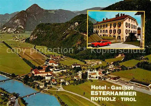 AK / Ansichtskarte 73838104 Rotholz_Tirol Hotel Gasthof Esterhammer Fliegeraufnahme Rotholz Tirol