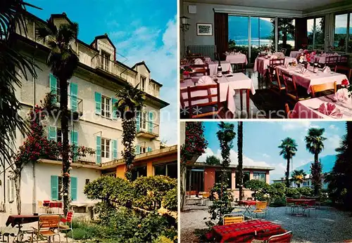 AK / Ansichtskarte  Muralto_Locarno_Lago_Maggiore_TI Hotel Rivapiana Gaststube Gartenterrasse 