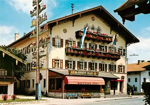 AK / Ansichtskarte  Grassau_Chiemgau Gasthaus Hotel zur Post Grassau Chiemgau