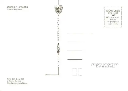 AK / Ansichtskarte  Jeseniky_Freiwaldau_CZ Chata Svycarna Gaststube Panorama 