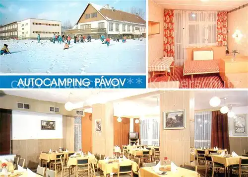 AK / Ansichtskarte  Pavov_Jihlava_Iglau_CZ Autocamping Sokol Bedrichov Gastraum Zimmer 